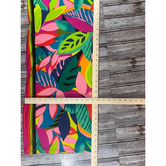 Trina Turk Floral Wide Leg Swimsuit Cover-Up Pants sz XL color Multi NWT $162 - Picture 3 of 6